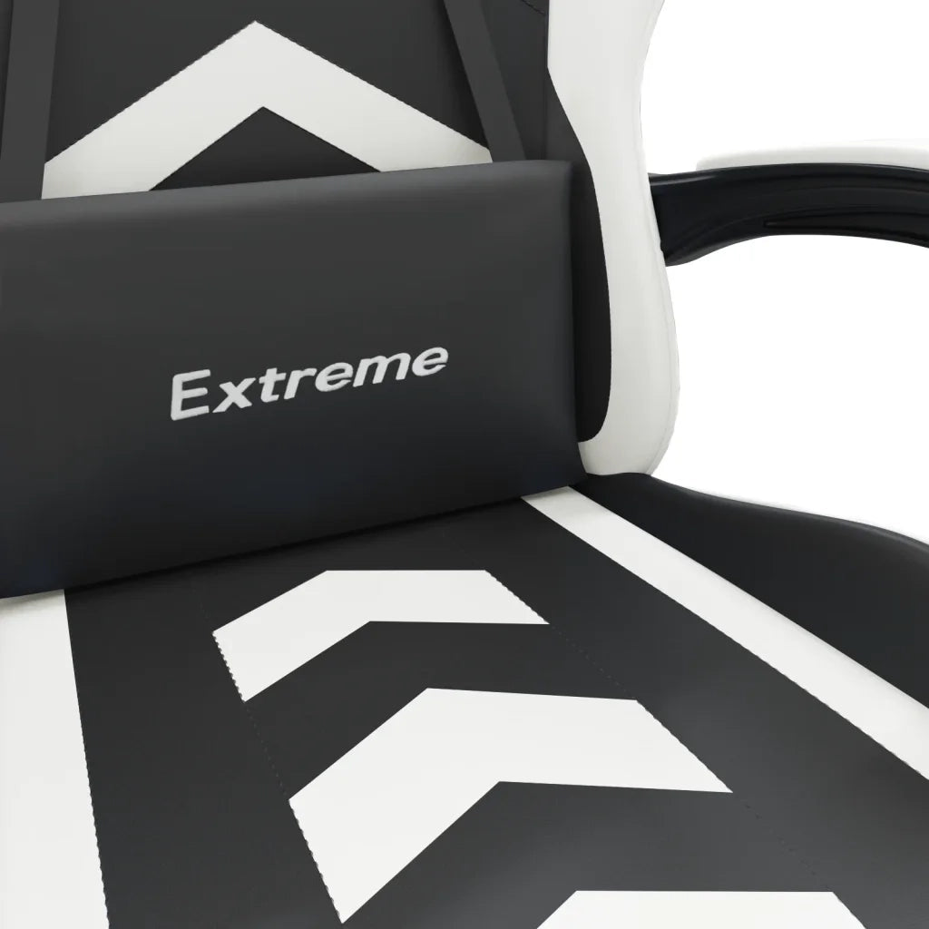 vidaXL Sedia da Gaming Nero e Bianco in Similpelle