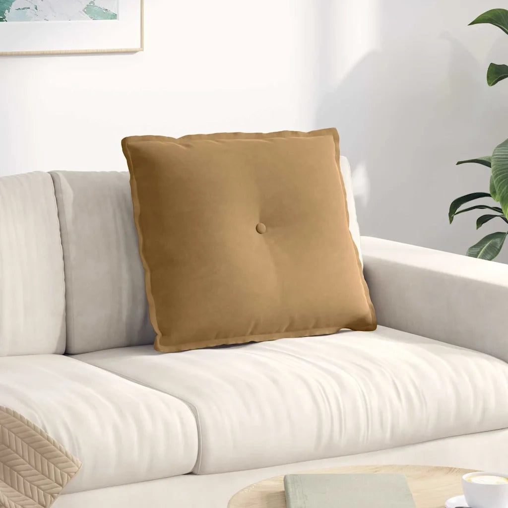 Cuscino per Schiena | Cuscino dorsale Marrone 60 x 50 cm Tessuto in Cords