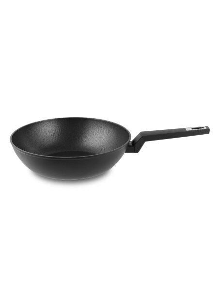 Padella wok antiaderente 28cm alluminio forgiato, rivestimento titanio 3 strati, induzione gas elettrico - SOGO