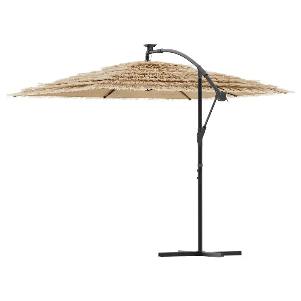 Ombrellone Giardino-Ombrello da Balcone con Palo in Acciaio Marrone 246x246x230 cm