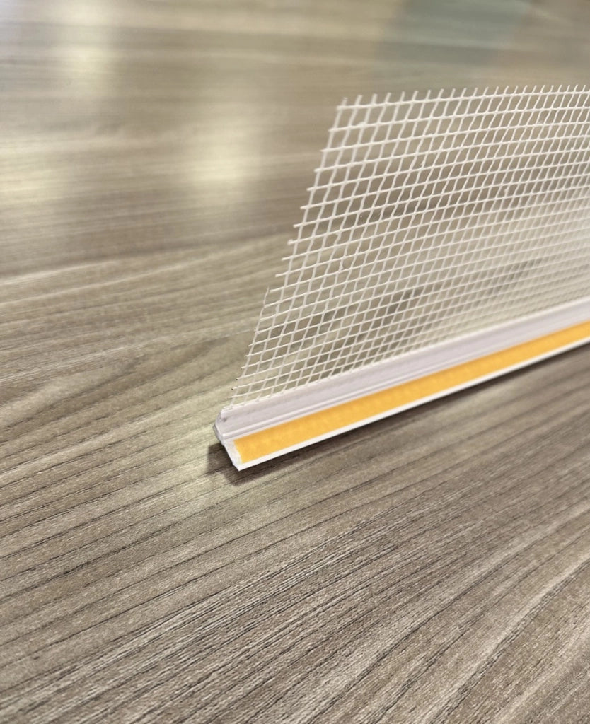 Profilo in pvc con rete in fibra di vetro per finestre e porte 6mm barra 2.5 m bianco