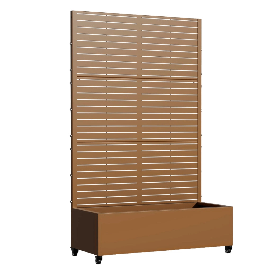 Fioriera con Spalliera Nodepp in Acciaio 190 x 120 x 38 cm - Marrone casa.pro