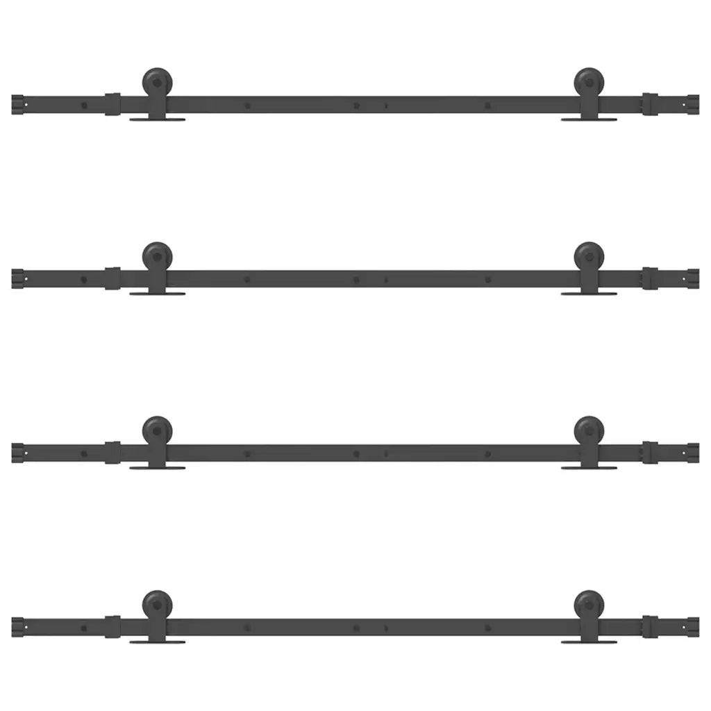 Kit di Binari per Porte Scorrevoli 305 cm Acciaio Nero CFW6085422