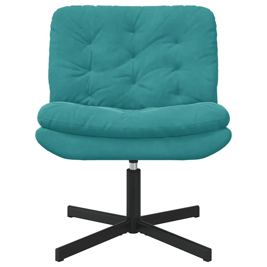 vidaXL Poltrona Relax con Base Girevole Altro Turchese 63 x 75 x 76 cm