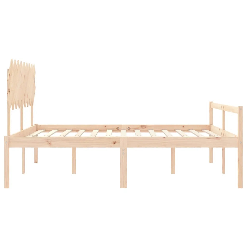 Letto per Anziani con Testiera Bianco Super King Legno Massello 3195561