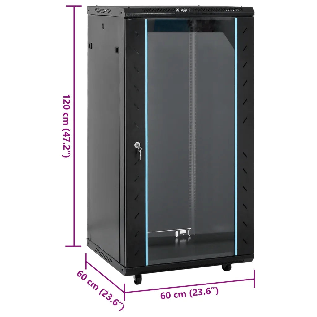 Armadietto di Rete 22U 19" IP20 Nero 60x60x120 cm CFW6828995