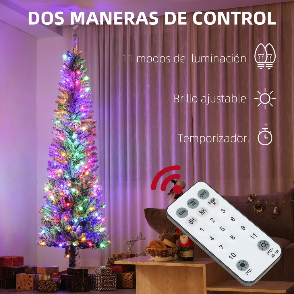 Albero di Natale Artificiale ¨C zephmum ¨C Verde 225 cm con Luci LED