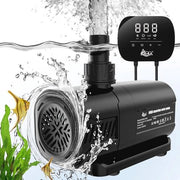 Pompa per acquario e laghetto, 5000 l/h, silenziosa e efficiente in termini di energia con alta altezza di erogazione e regolazione del flusso