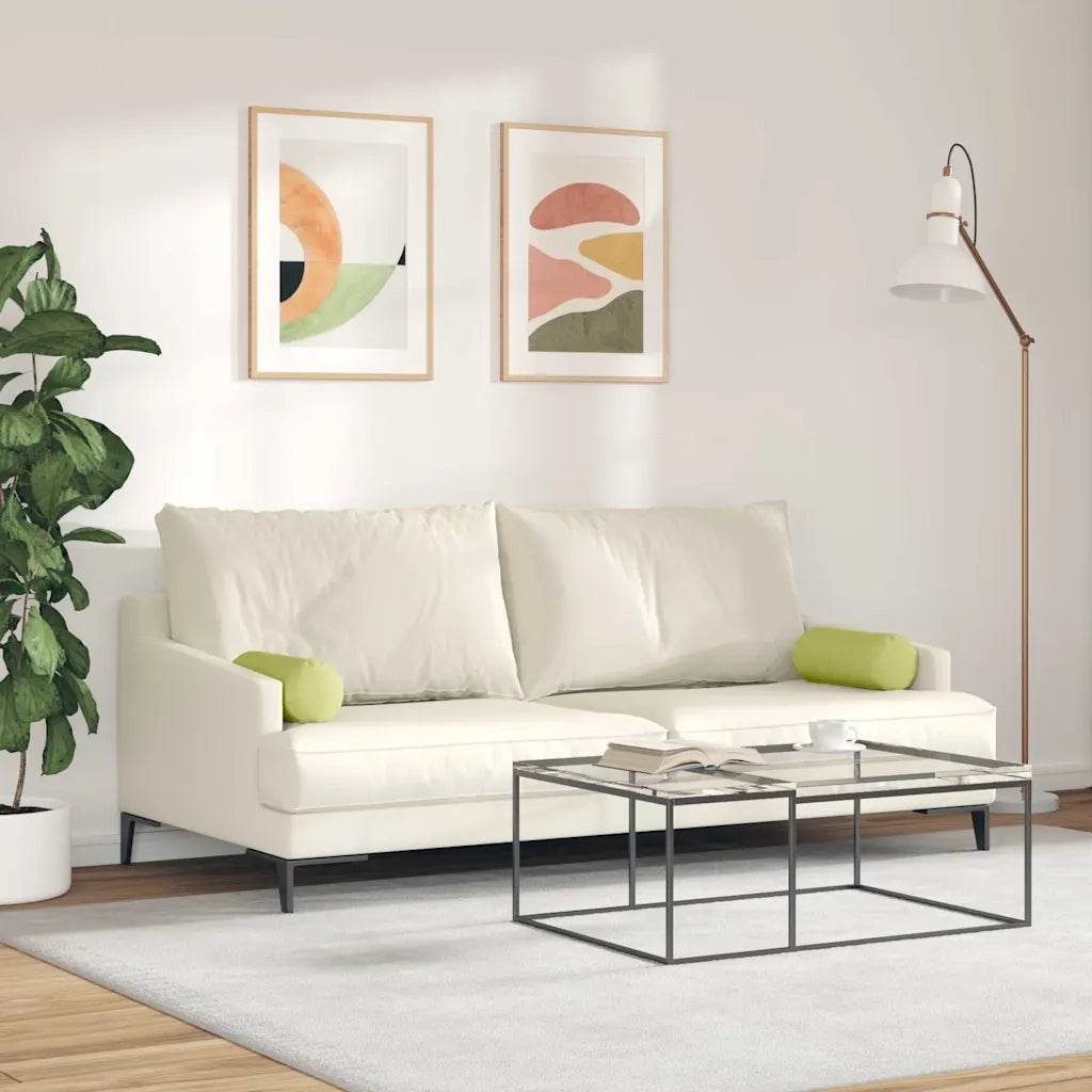 Cuscini a rullo 2 pz | Cuscini per sedie Verde chiaro ? 15 x 40 cm Tessuto