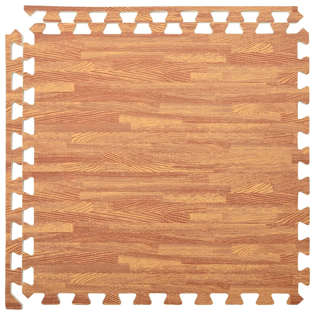 Tappetino a Incastro 6 pz Venature Legno 2,16 ㎡ Schiuma EVA 92458