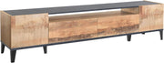 Mobile TV 2 Ante 2 Cassetti 200x40x47 cm Sunrise Acero Pereira e Ardesia