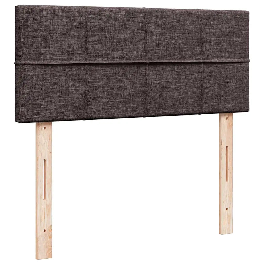 Giroletto a Molle con Materasso Marrone Scuro 120x200cm Tessuto