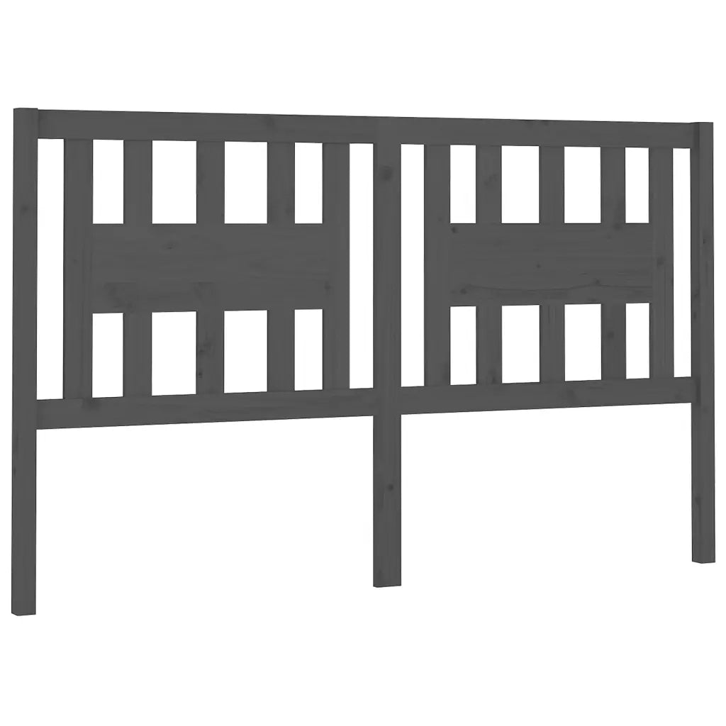 Testiera per Letto Grigia 186x4x100cm in Legno Massello di Pino cod mxl 32047