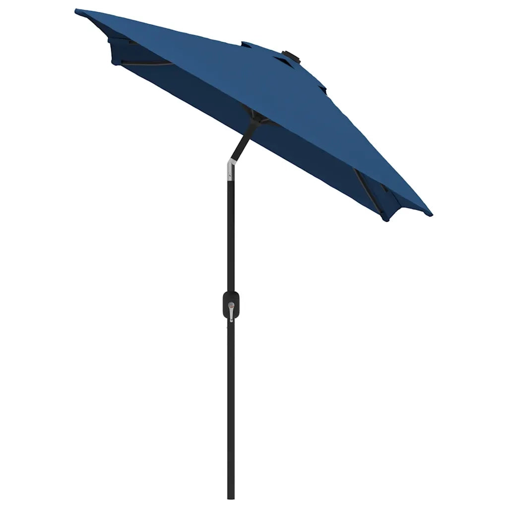 Ombrellone da Esterni con Palo in Metallo 300x200cm Azzurro