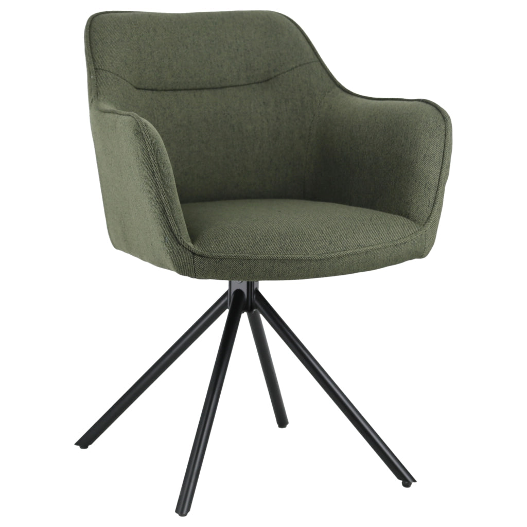 Set di 2 sedie in tessuto verde DANNA