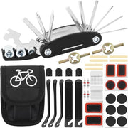 Kit di attrezzi per bicicletta da viaggio - 16-in-1 multitool - kit di riparazione pneumatici con borsa kit di attrezzi per bicicletta