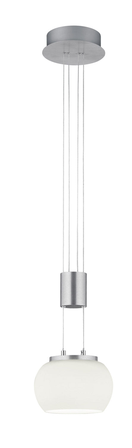 Lampada a Sospensione da Interno a LED in Alluminio Nichel Satinato