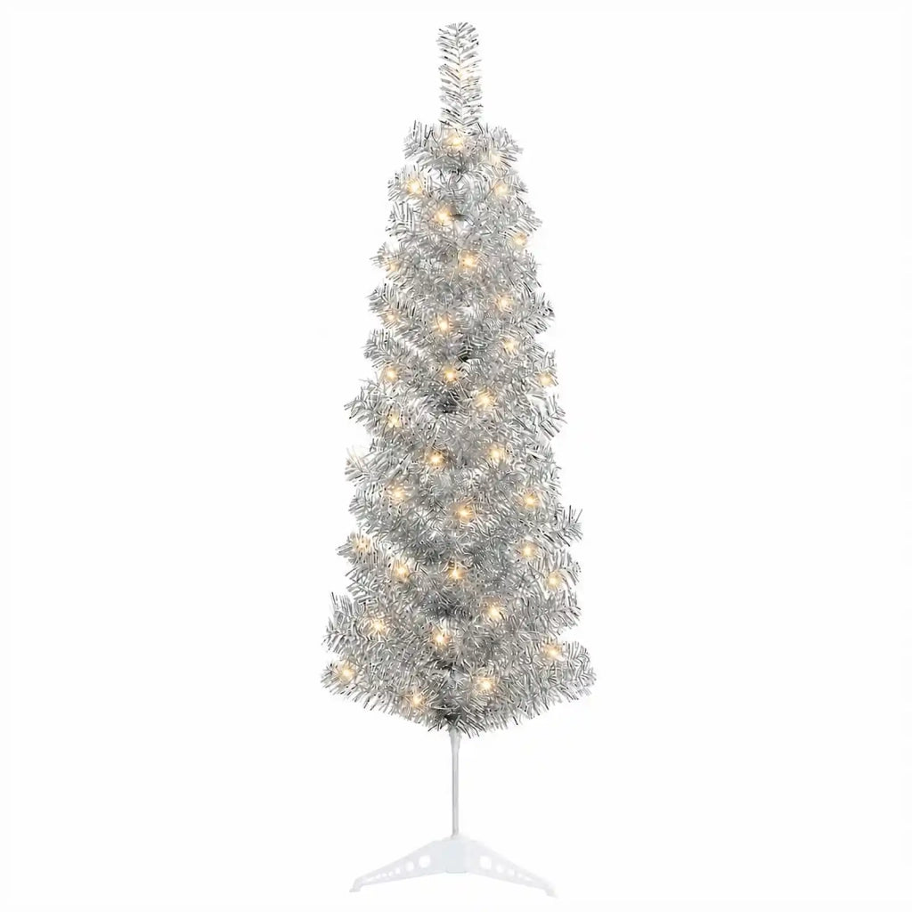 Albero di Natale Artificiale Sottile 150 cm 150 LED 3461196