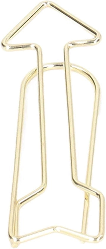 Pianificatore Premium - Clip per pianificatore 100 pezzi per ufficio e scuola con paperclip dorato con design a freccia