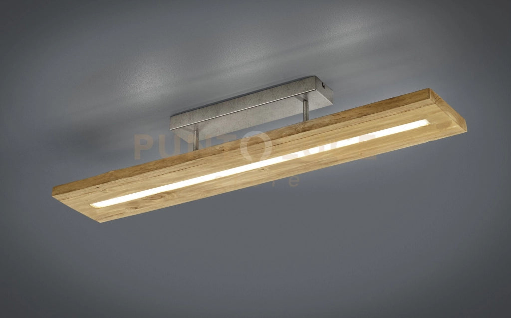 BRAD PLAFONIERA LED LEGNO CON REGOLAZIONE INTENSITA' CON INTERRUTTORE L.100CM 27W · 1x 3400lm, 3000K