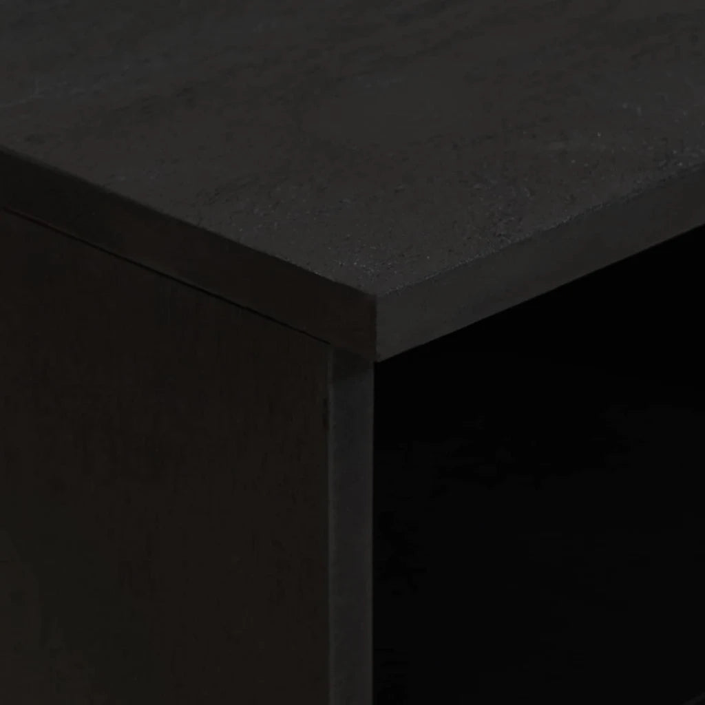 Mobile TV-Credenza per TV-Console TV Nero 70 x 33 x 46 cm Legno di mango massello