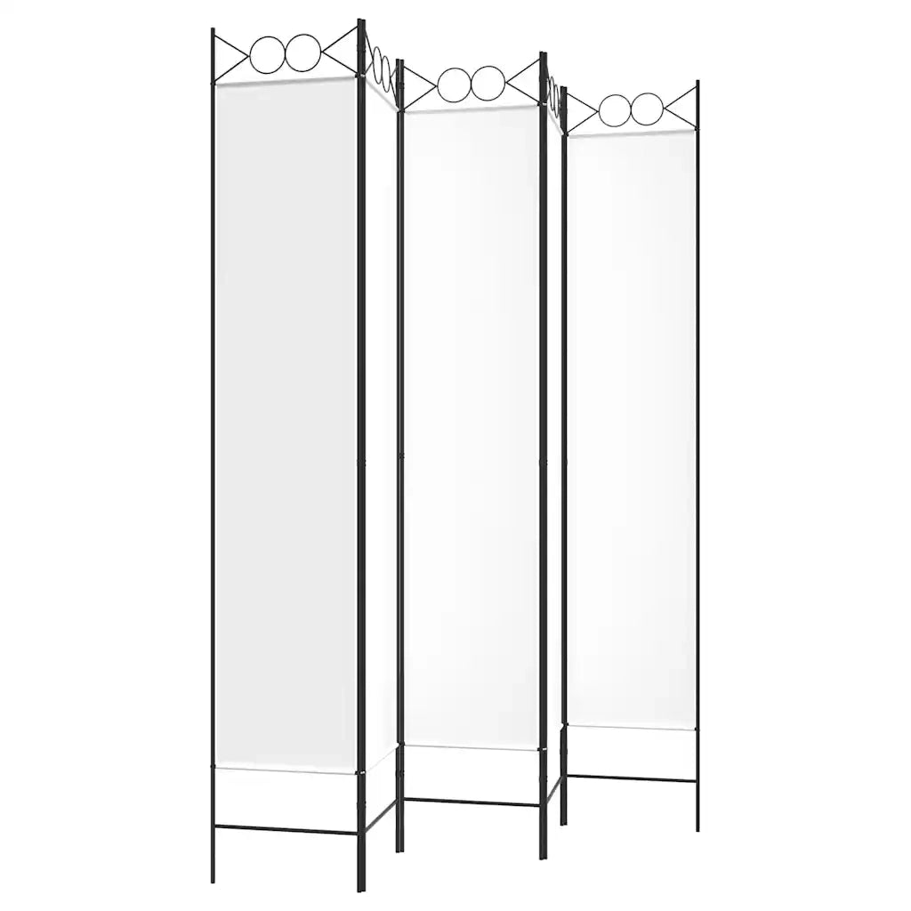 Divisorio a 5 Pannelli Bianco 200x220 cm Tessuto 350170