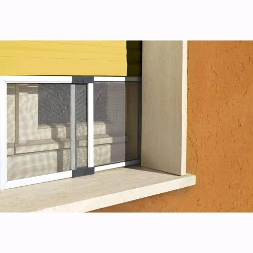 Zanzariera Fibra di vetro con Telaio estensibile alluminio H70x100/192 cm Grigio