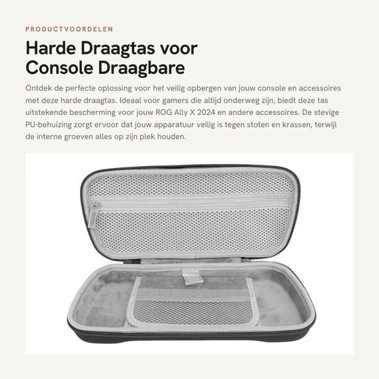 Borsa di trasporto con chiusura rigida - Borsa portatile per accessori - Console - Accessori per console - Multiuso - Fodero per schede - Compatibile con ROG Ally X 2024