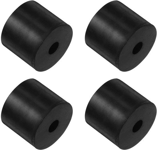Set di 4 pattini di isolamento vibratorio in neoprene 10 x 40 x 40 mm - Neri - Per uso domestico, auto e barche