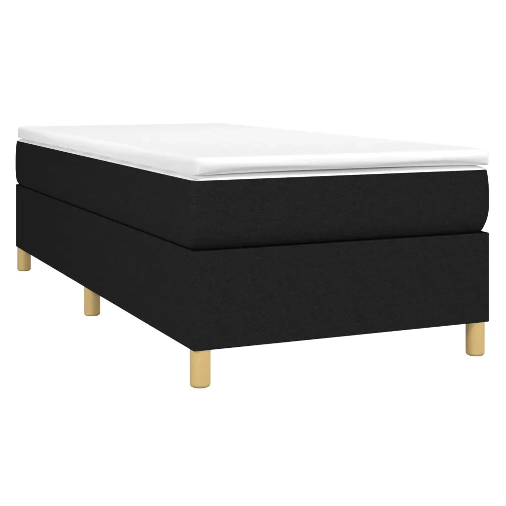 Struttura Letto a Rete a Molle Nero 90x190 cm in Tessuto 3120923