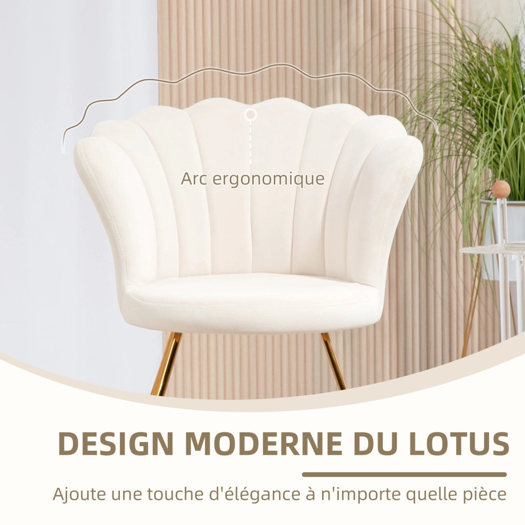 Poltrona in velluto con poggiapiedi ¨C zephmum ¨C grigio chiaro 69x64x80 cm