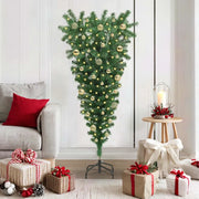 Albero di Natale artificiale pre-illuminato rovesciato con set di palline 3396855