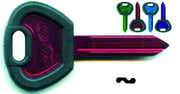 CHIAVI SIMPLEX PER AUTO CITROEN PEUGEOT SX6U4- - SX6U4 ultralite verdi - 5 pezzi SILCA
