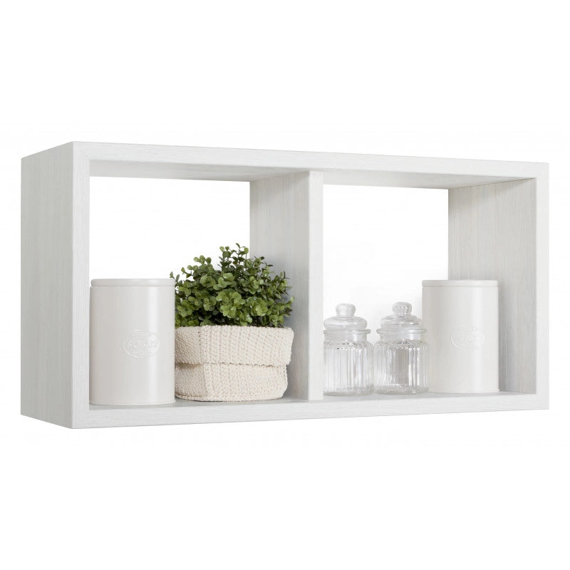 Mensola da Muro, Libreria Sospesa, Libreria da Parete, Scaffale da Parete, Rovere Sbiancato, 70x35 p23,7 cm - Morgana Maxi
