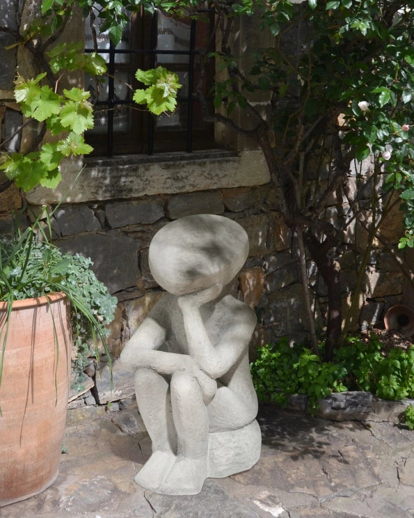 Statua decorativa di Budda Decorazione da giardino Grigio Decorazione per esterni