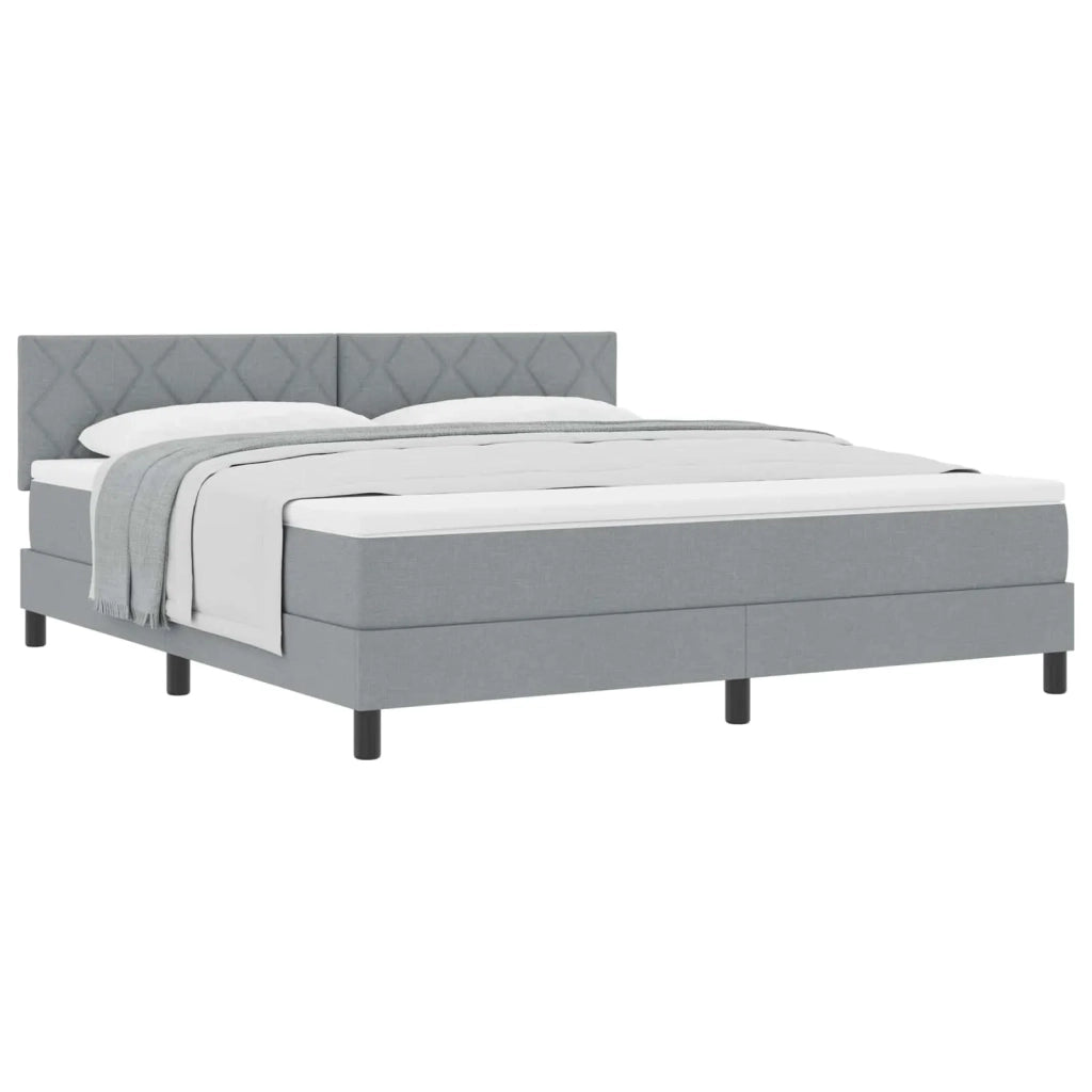 Letto a molle con materasso Grigio chiaro 180 x 200 cm Tessuto 3338783