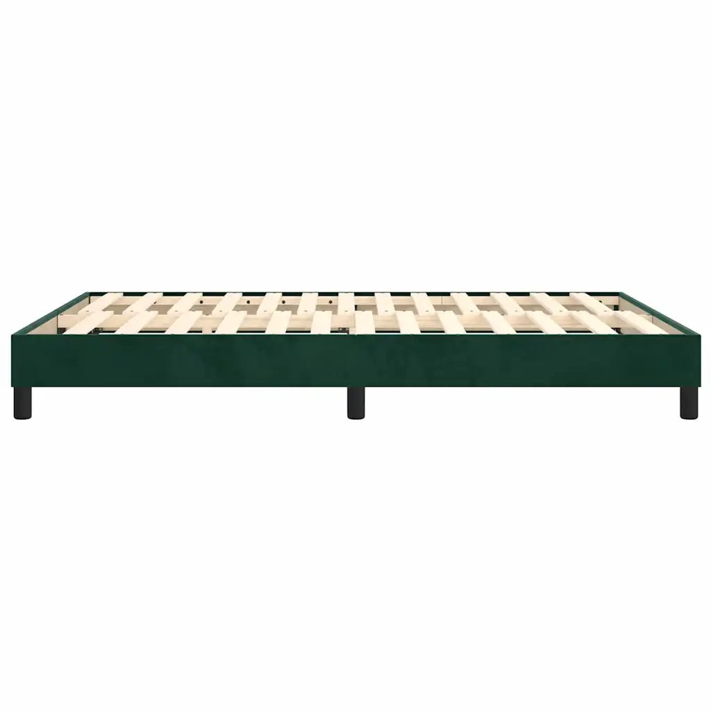 Struttura Letto a Rete a Molle Verde Scuro 140x190 cm in Velluto 3120769