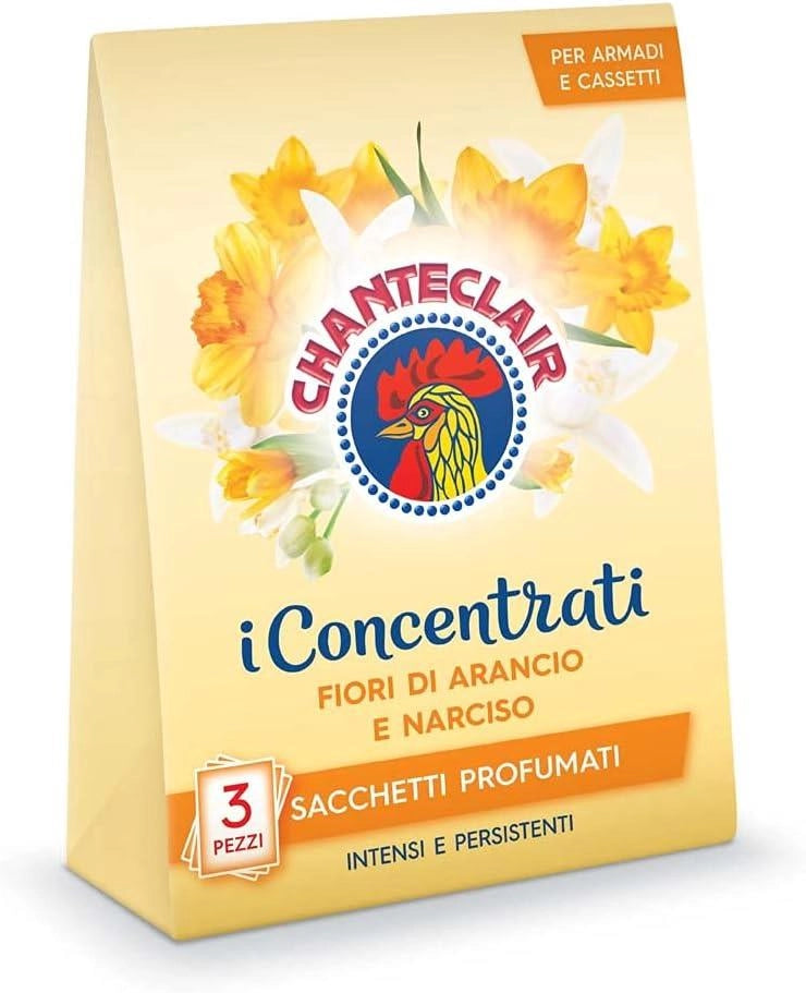 CHANTECLAIR I CONCENTRATI SACCHETTI PROFUMATI  3PZ FIORI DI ARANCIO E NARCISO INTENSI E RESISTENTI