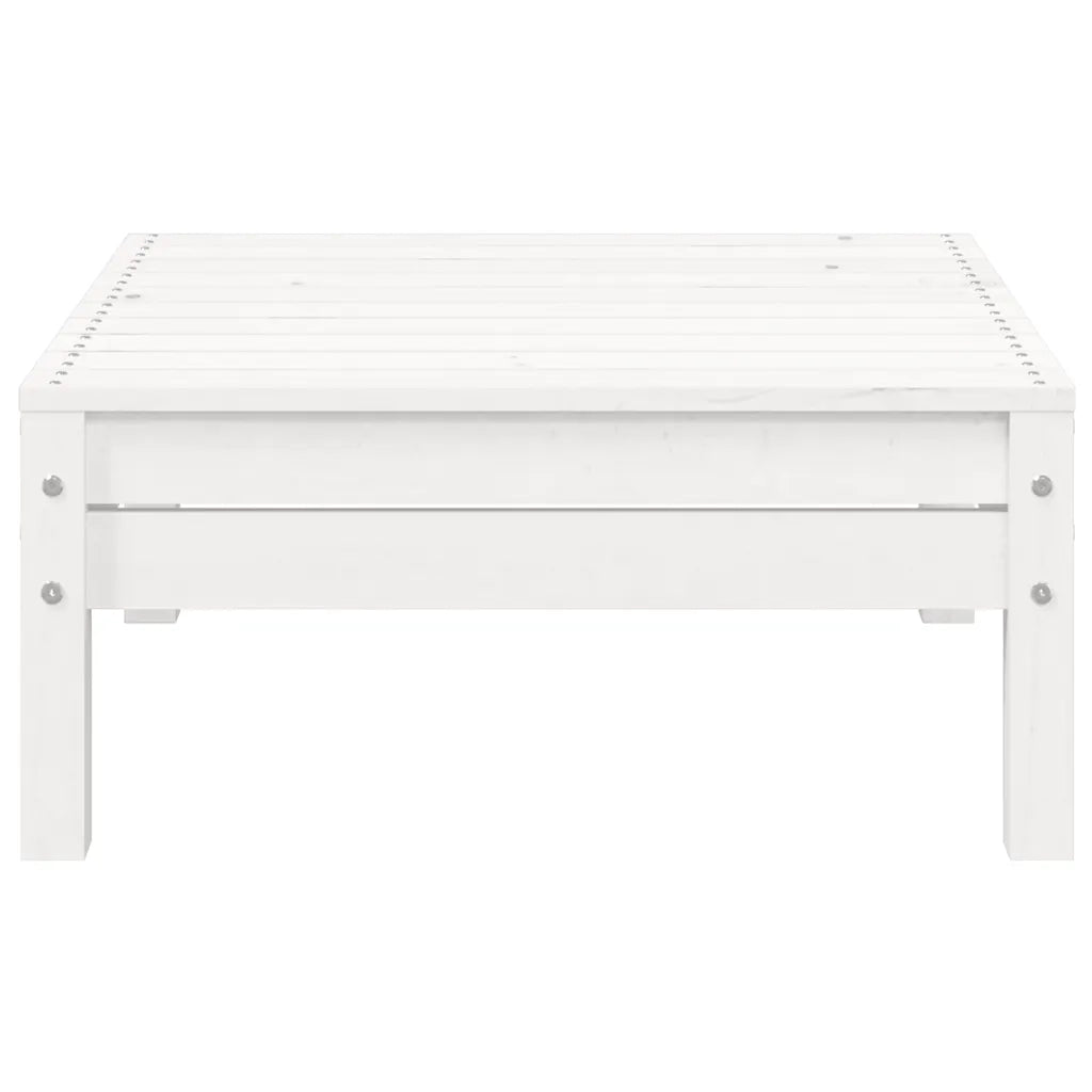 Set Divani da Giardino 3 pz con Cuscini Bianco in Massello Pino 806677