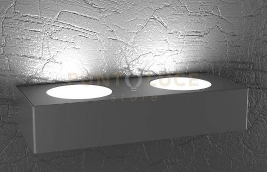 ECCENTRIC APPLIQUE 2 LUCI MONOEMISSIONE GRIGIO ANTRACITE 1156-A2-GA