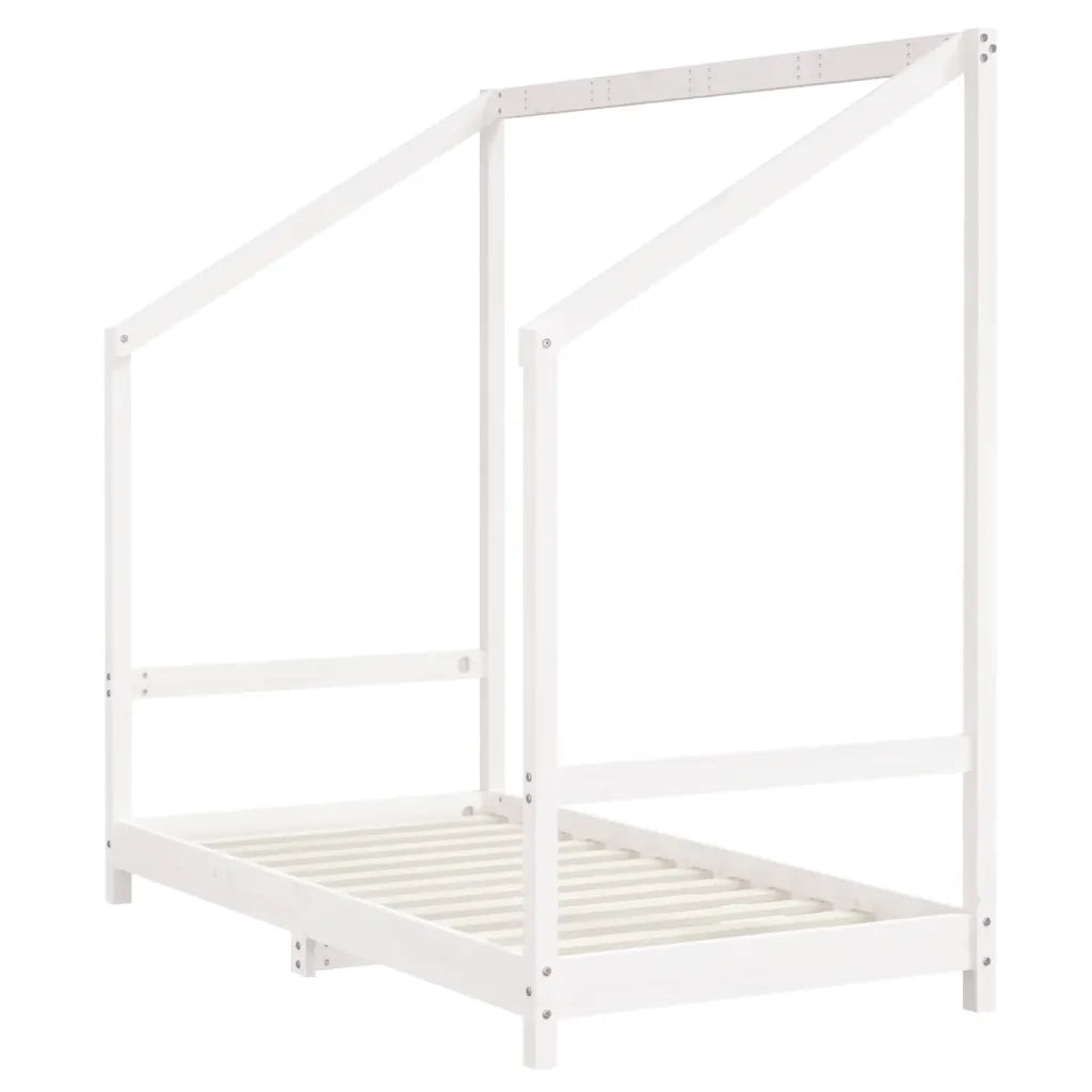Giroletto per Bambini Bianco 2x(80x160)cm Legno Massello Pino 3200596