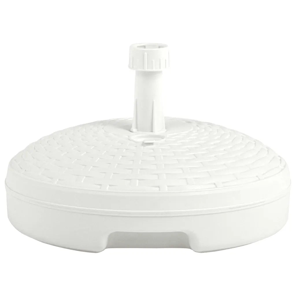 Base Ombrellone-Supporto per ombrellone per Sabbia/Acqua 20L Bianca Rattan in Plastica