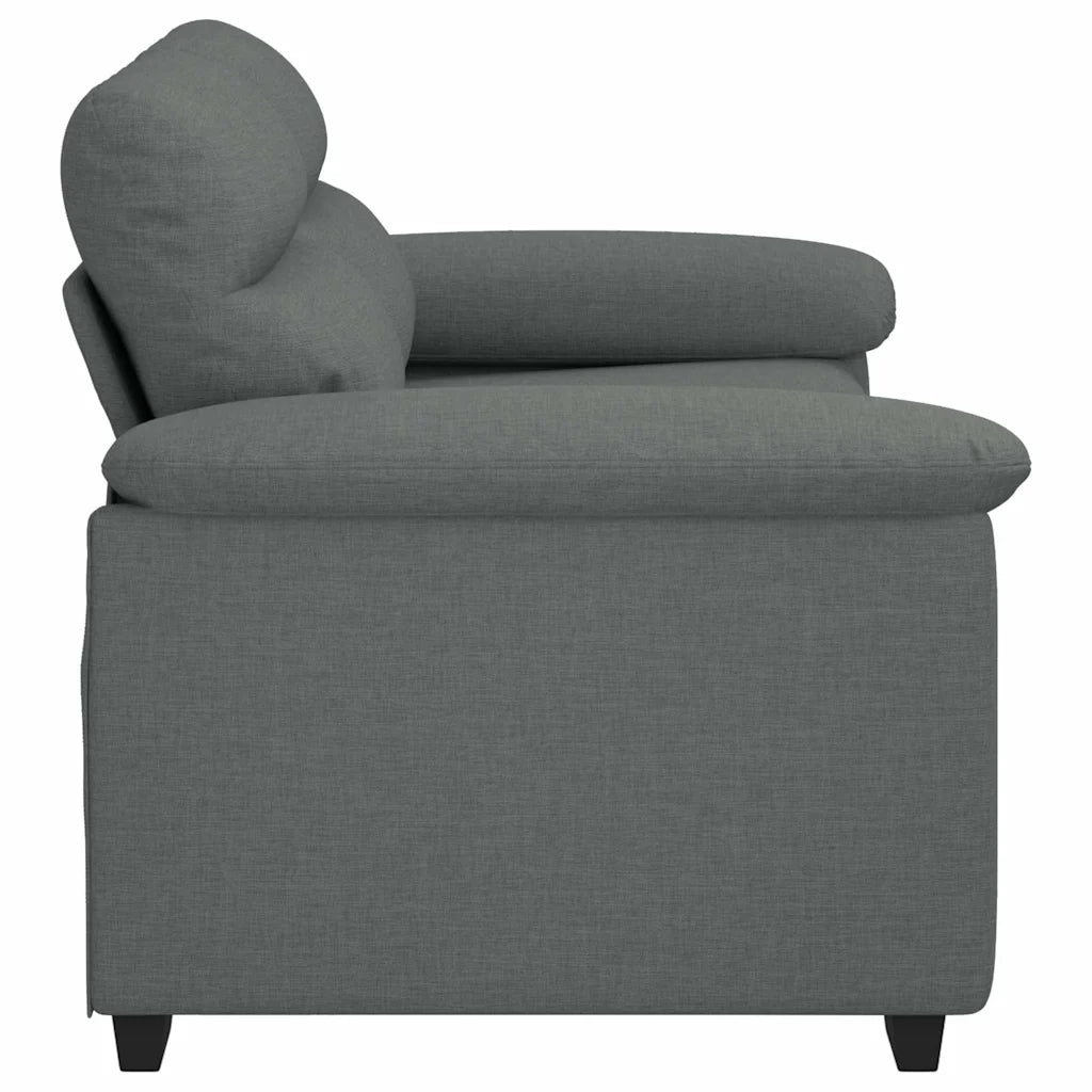 Divano a 2 Posti Grigio Scuro 160x81x84 cm in Tessuto 4105298
