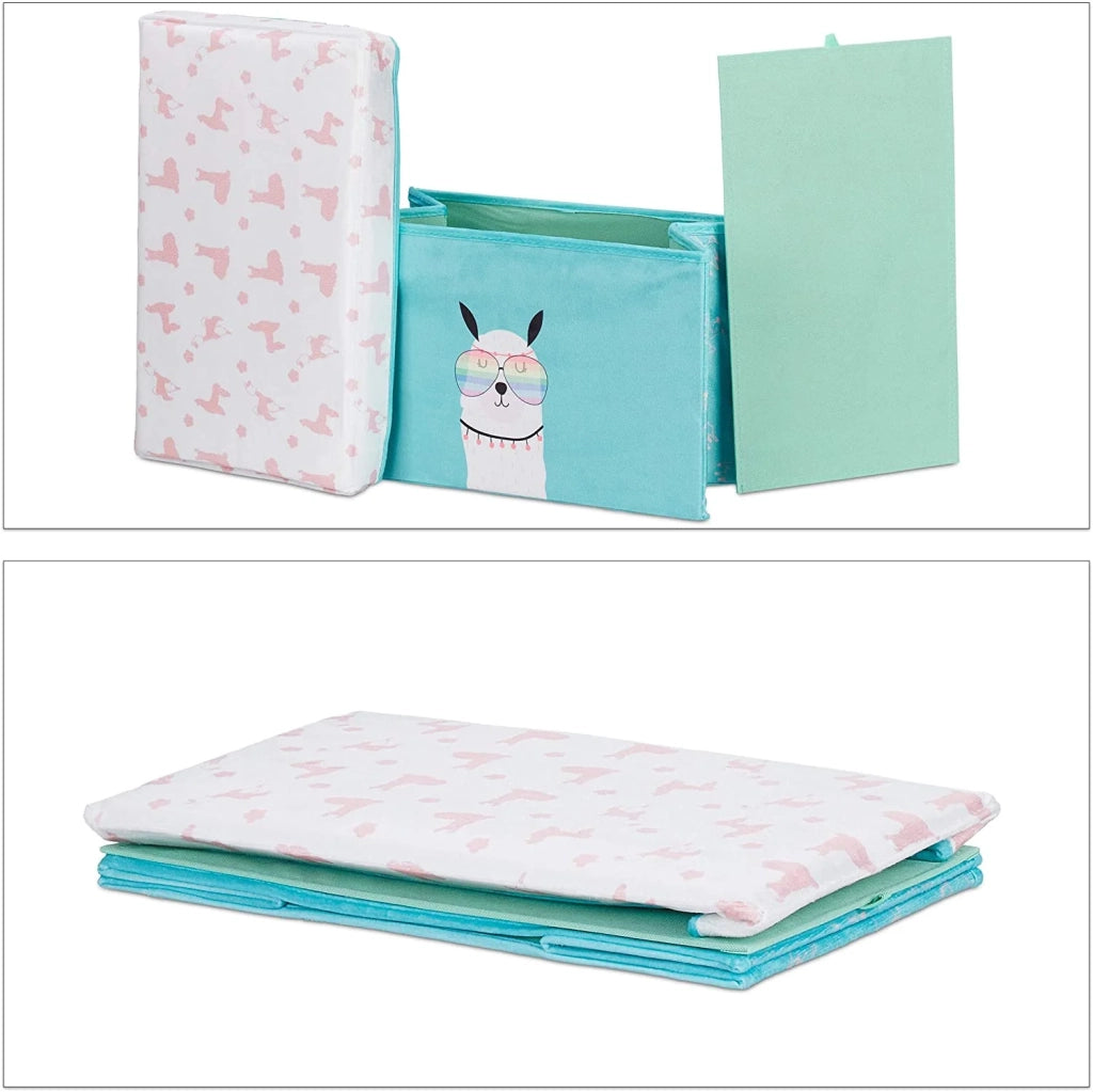 Sgabello per bambini con cassapanca per giocattoli con motivo blu 13_0002521_2