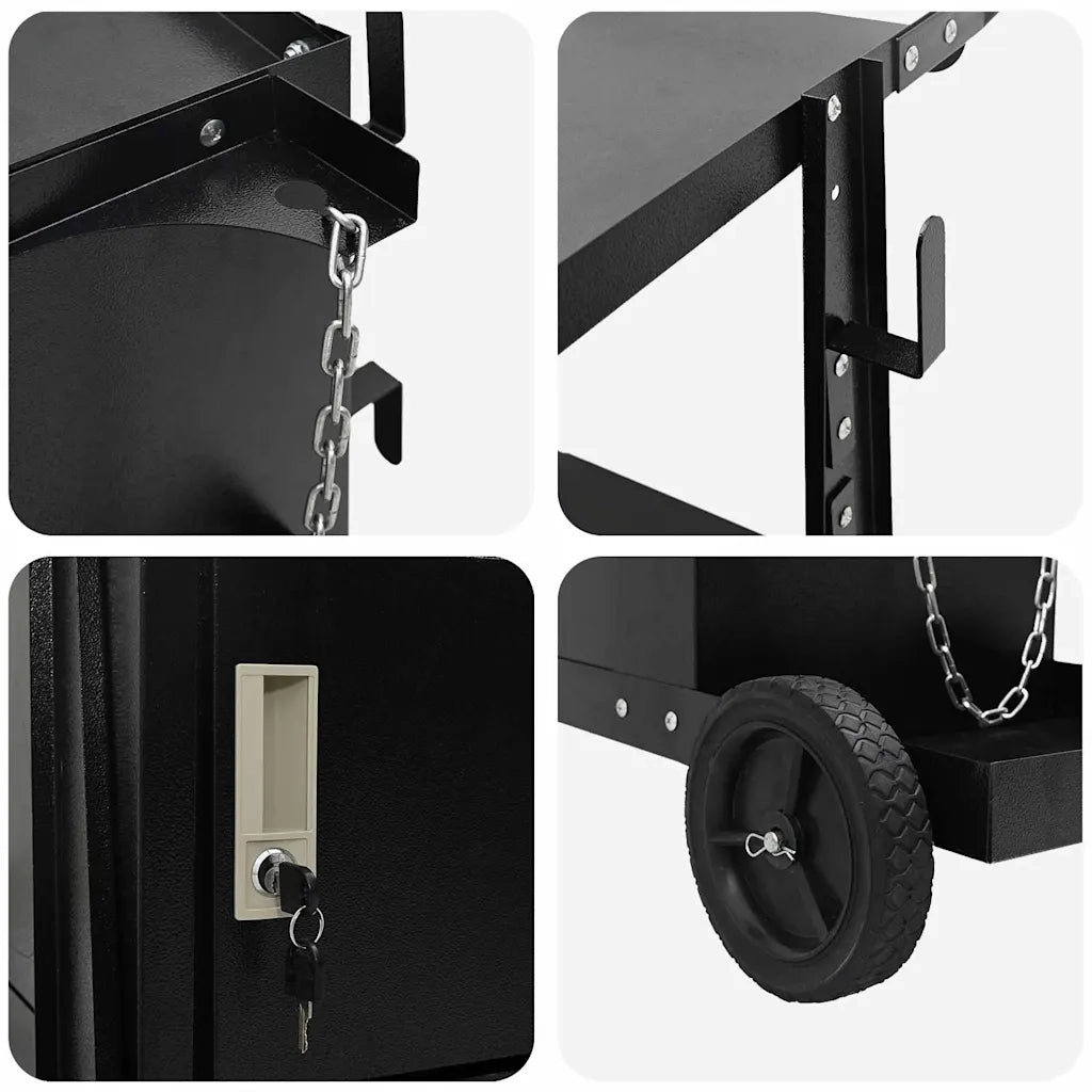 Carrello per saldatura Nero 91 x 47 x 96 cm Acciaio 42010371