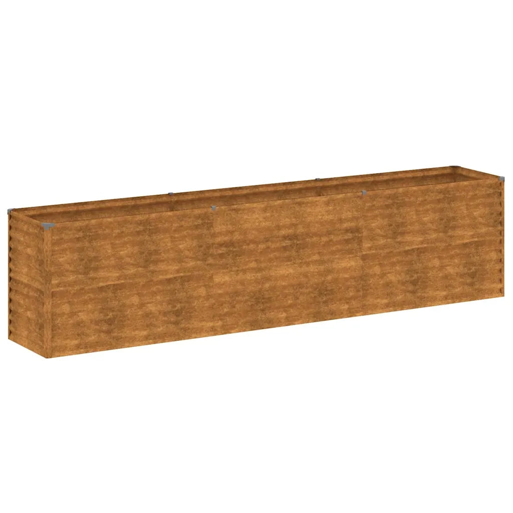 Fioriera Rialzata da Giardino 291x50x69 cm in Acciaio Cortencod mxl 82288
