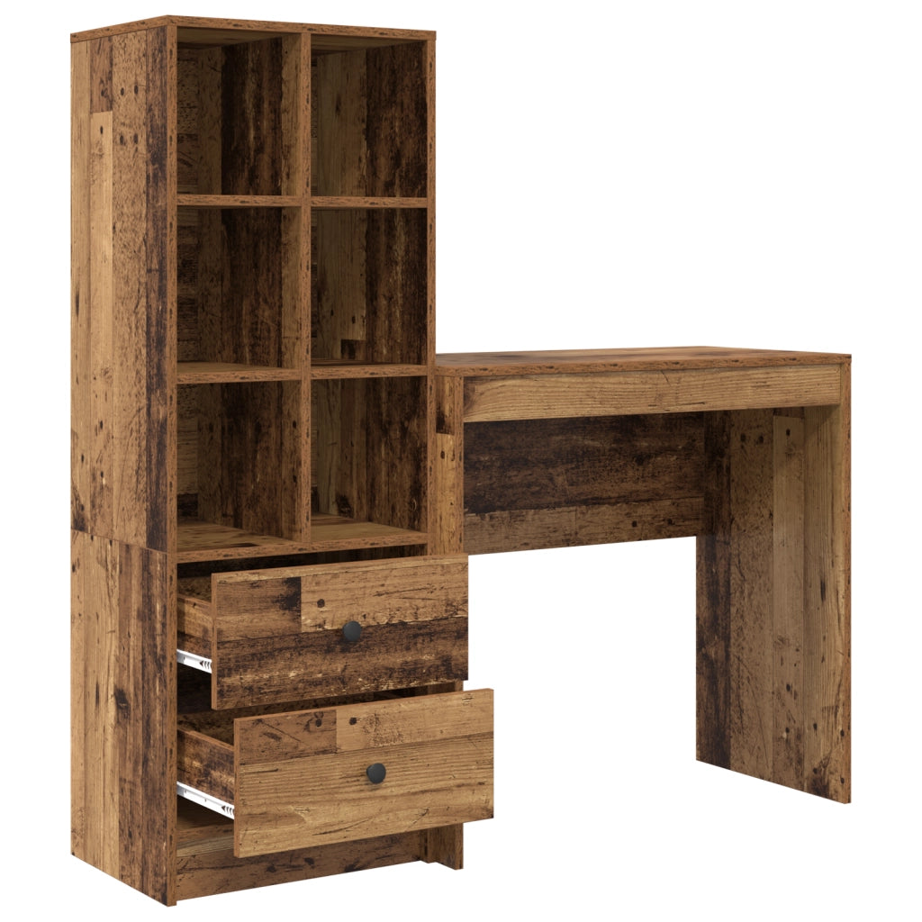 Scrivania con stoccaggio Legno riciclato Legno ingegnerizzato