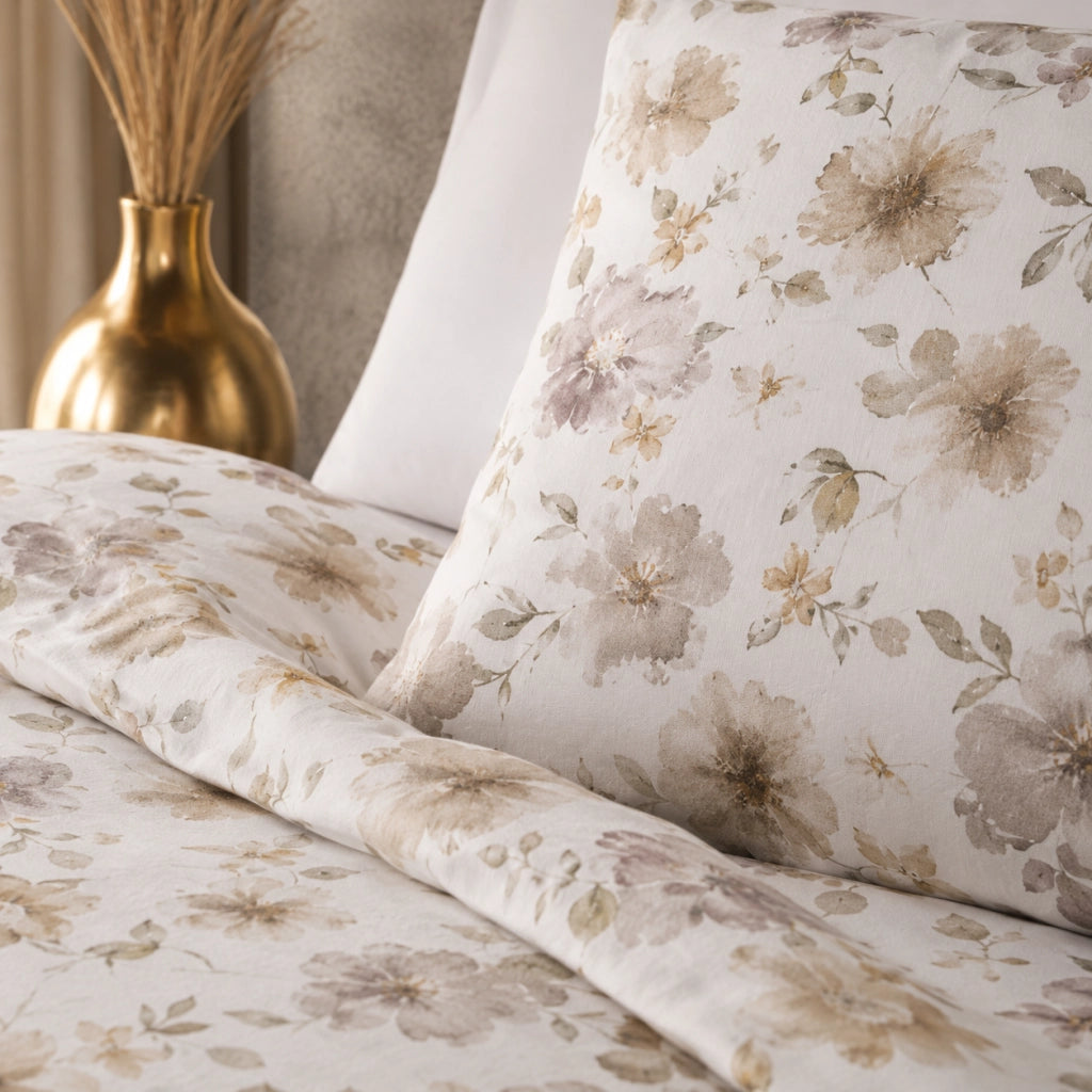 Roreni, set Completo Letto Singolo in Percalle, Rosa Antico