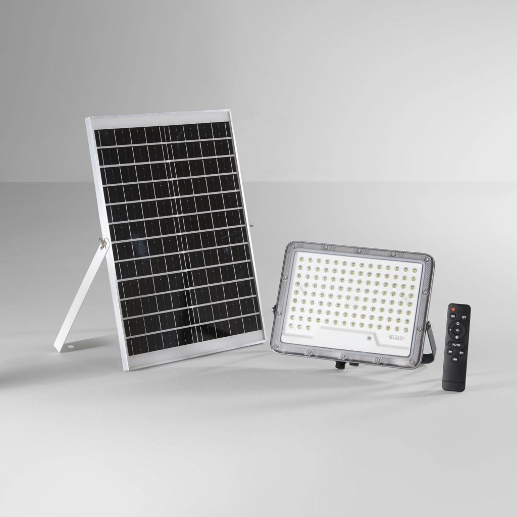 PROIETTORE GLASER 3500LM 4000K CON PANNELLO SOLARE BATTERIA 3.2V 24Ah IP65 28,25X4,77X25,25CM