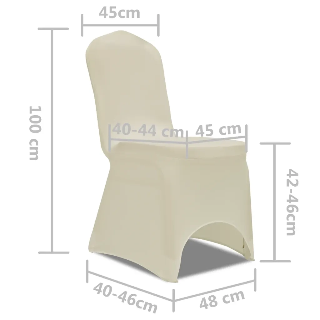 Fodere Elastiche 4 pz per Sedie Crema CFW9928552